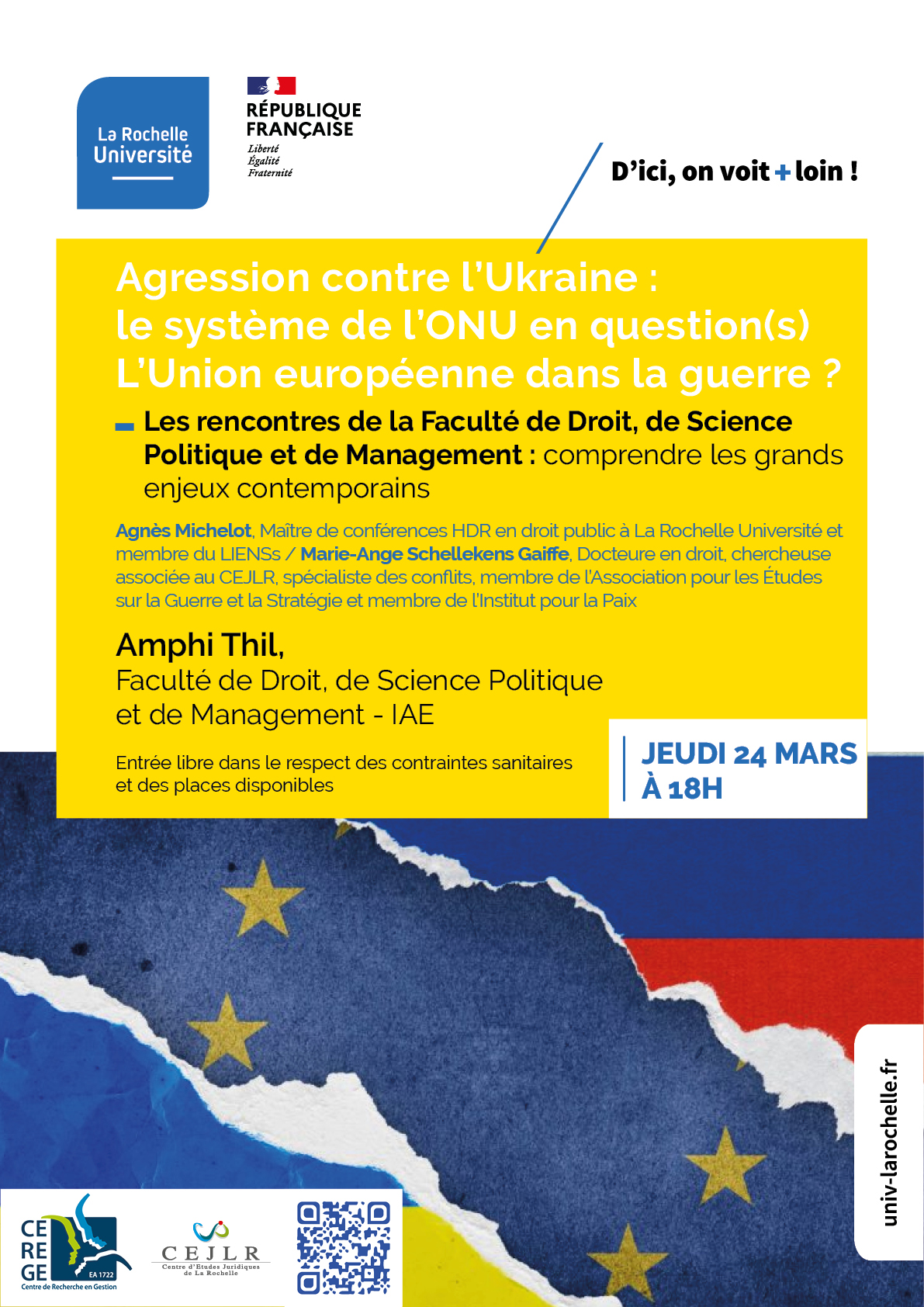 Conférence : agression contre l’Ukraine : le système de l’ONU en question(s). – L’Union européenne dans la guerre ?