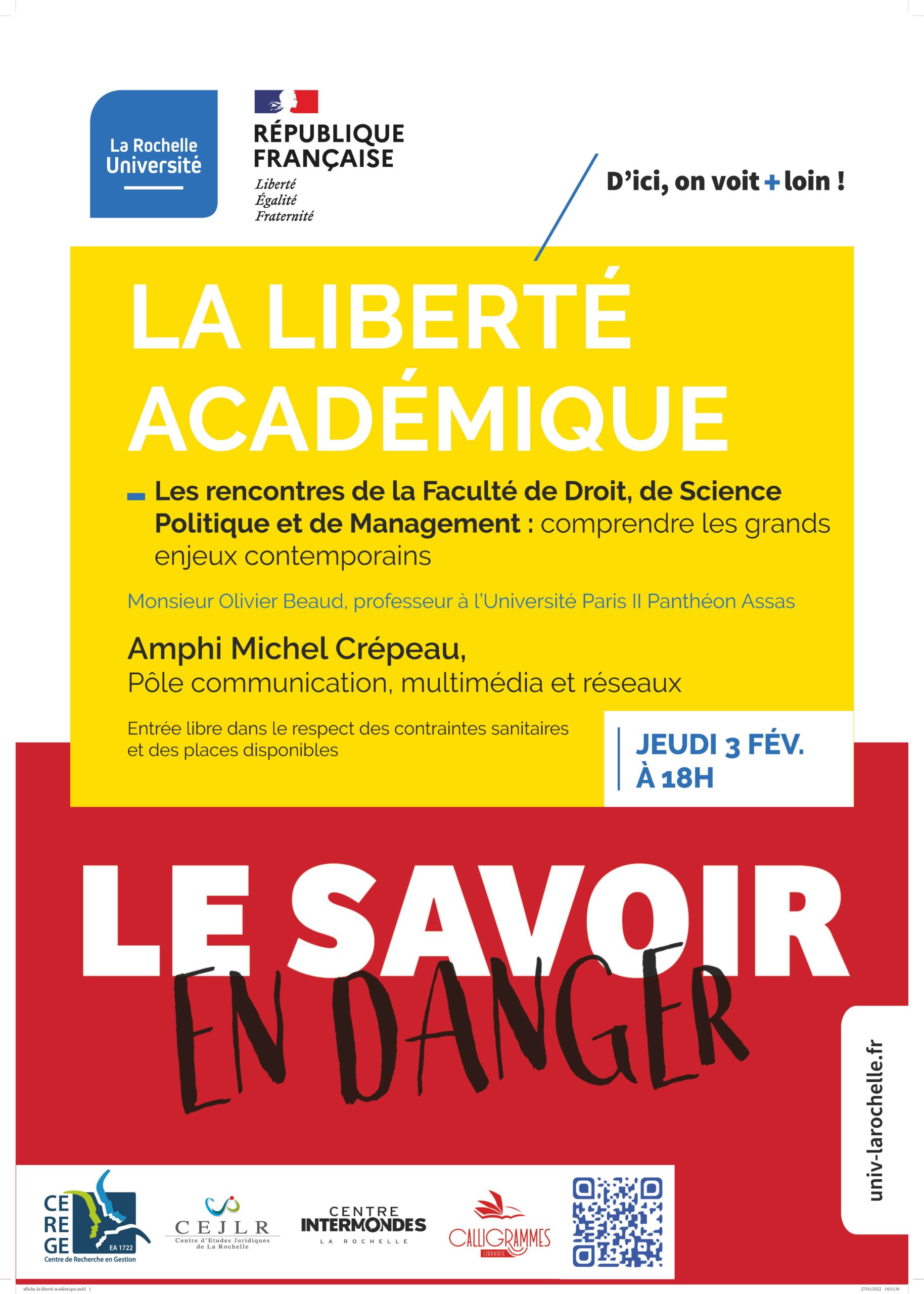 Les rencontres de la faculté de droit, de science politique et de management : comprendre les grands enjeux contemporains 2