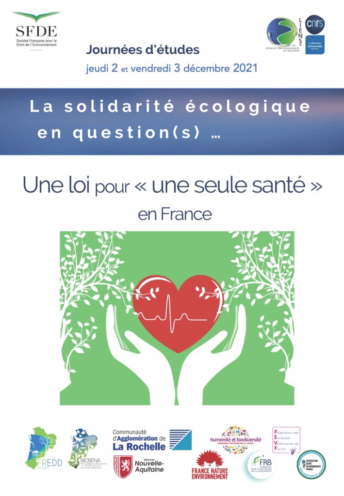 Journées d'études : La solidarité écologique en questions, une loi pour une "seule santé" en France 2