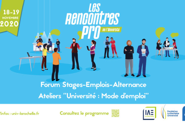 Les Rencontres Pro de La Rochelle Université auront lieu en ligne les 18 et 19 novembre 2